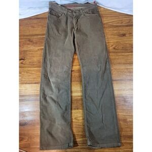 Robert Graham Pants Mens‎ 33/34 Corduroy Chino Flat Front Light Brown 5 Pocket